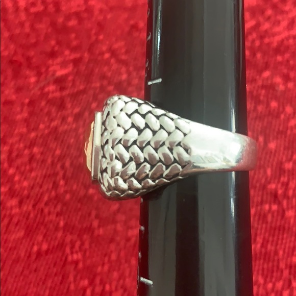 Two tone sterling ring - Picture 2 of 4